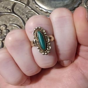 1970s Malachite ring